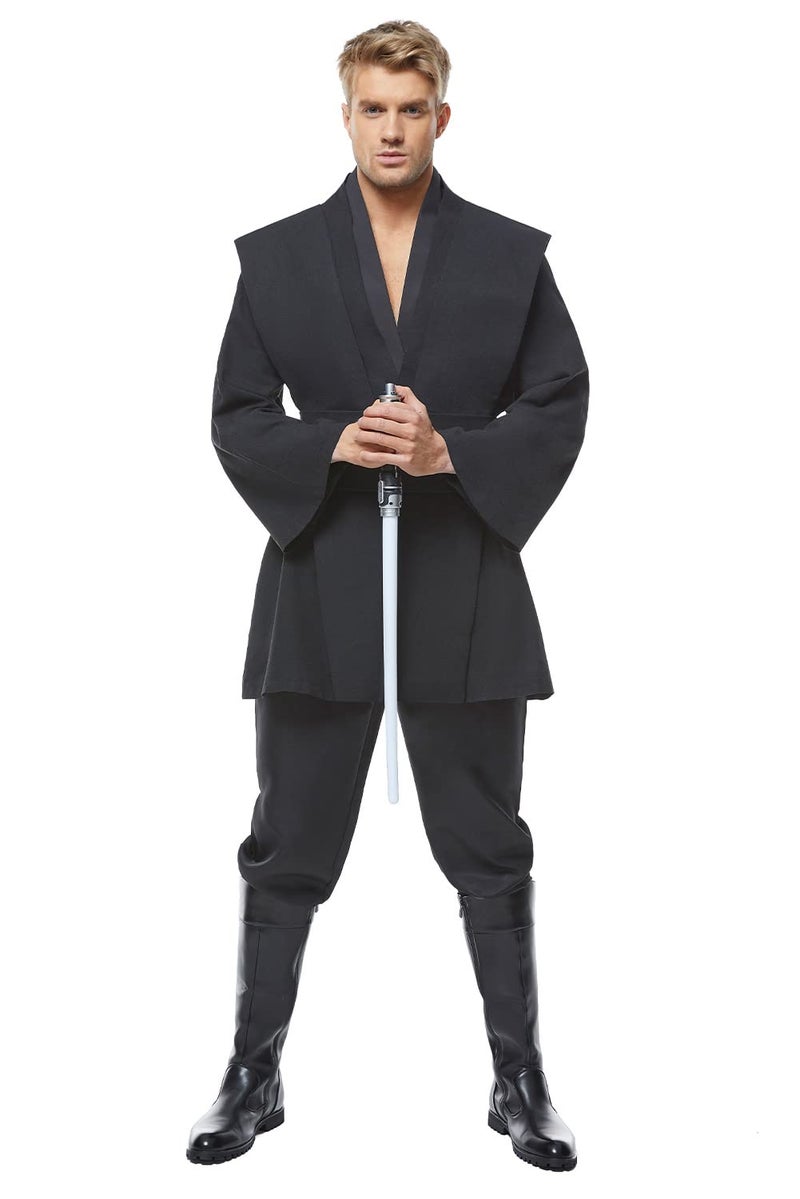 Cosplaysky Men's Tunic Cosplay Costume Adults Outfits Halloween Robe Hooded Uniform - Image 2
